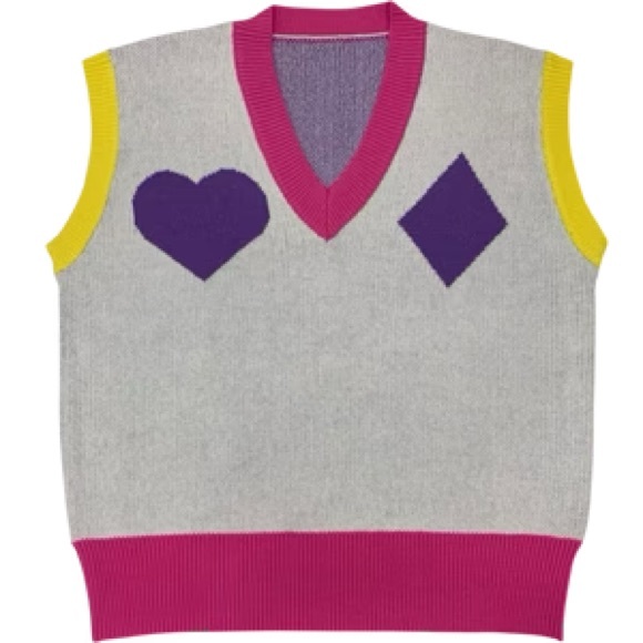 ISO Steady Hands Hunter x Hunter Hisoka Rubber Gum Sweater Vest in S, Med or L - Picture 2 of 4